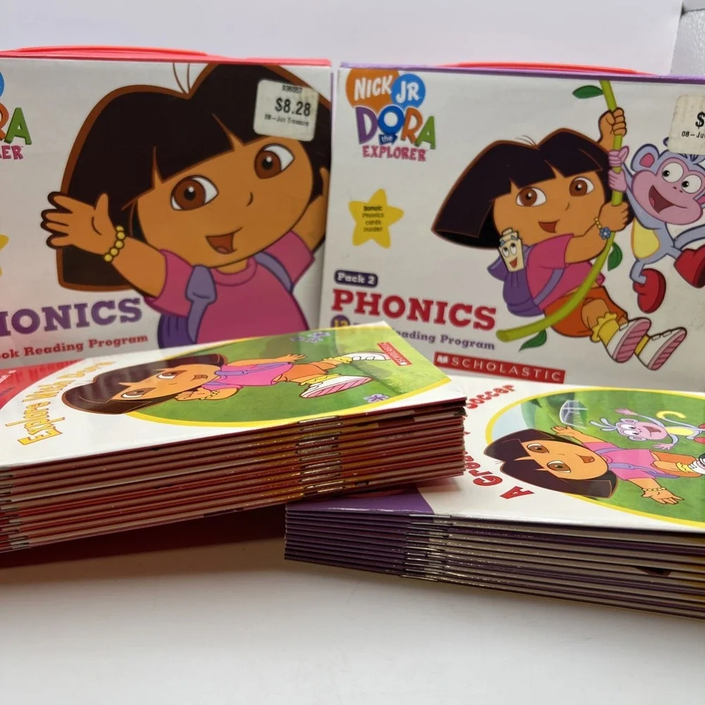 2X Dora the Explorer Phonics Boxed Sets, 23 Books- Box 1&2,  Phonics Scholastic
